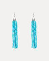 STERLING SILVER TURQUOISE GATSBY TASSEL EARRINGS