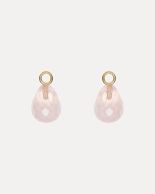 9CT ORIANA ROSE QUARTZ INTERCHANGEABLE DROPS