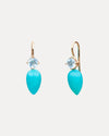 9CT AMAZONITE & BLUE TOPAZ TORQUAY EARRINGS