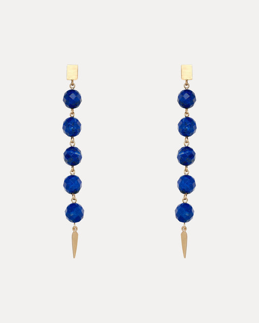 9CT NIELSEN LAPIS DROP EARRINGS