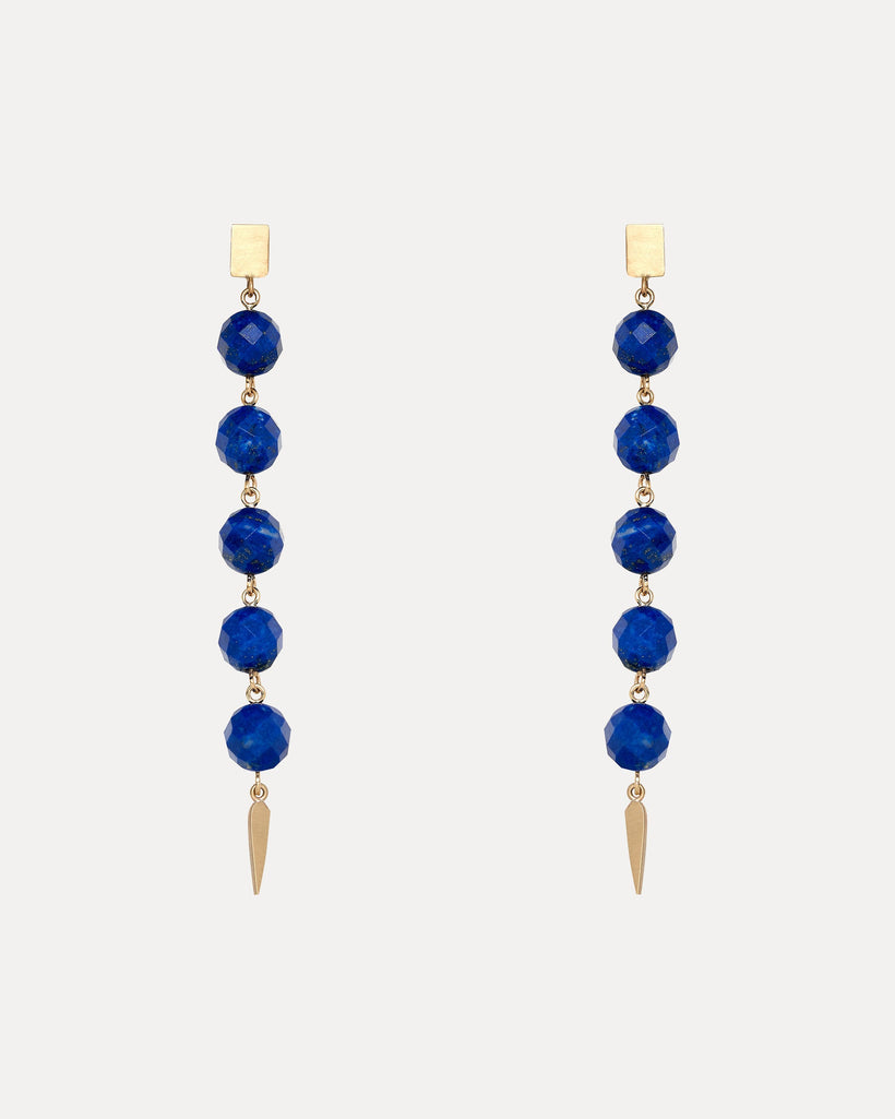 9CT NIELSEN LAPIS DROP EARRINGS