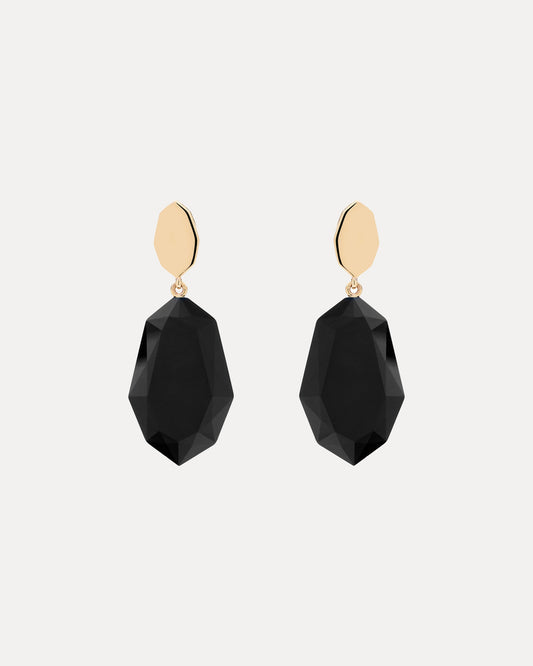 9CT ONYX PILLIGA EARRINGS