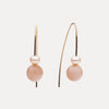 9CT PINK MOONSTONE & PEARL JACKI EARRINGS