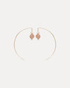 9CT PINK MOONSTONE & PEARL JACKI EARRINGS (LARGE)