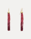 9CT GARNET & PEARL GATSBY EARRINGS