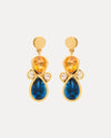 9CT MULTI-GEM ARETHA EARRINGS