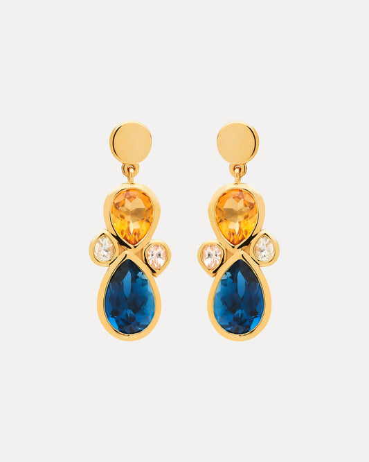 9CT MULTI-GEM ARETHA EARRINGS