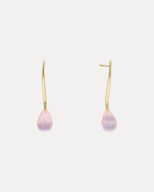 9CT ROSE QUARTZ ORNELLA EARRINGS