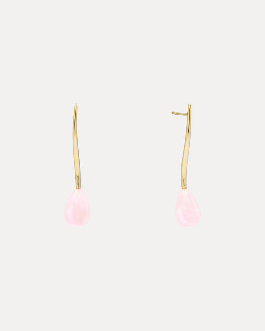 9CT ROSE QUARTZ ORNELLA EARRINGS