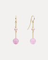 9CT KUNZITE & PINK PEARL CONWAY EARRINGS