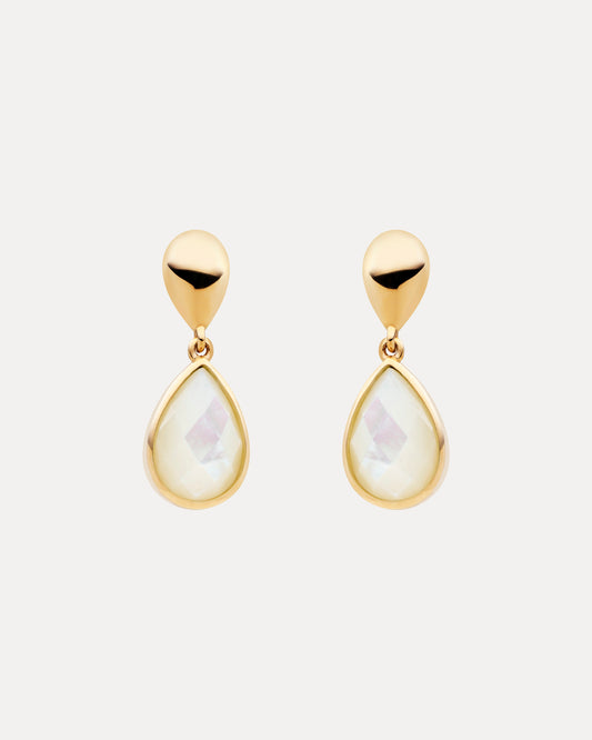 9CT MOTHER OF PEARL BEL ESPRIT EARRINGS