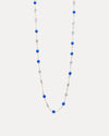 STERLING SILVER LAPIS, PEARL & GREEN AMETHYST BRIBIE FLAPPER