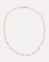 9CT LAVENDER AMETHYST & PINK PEARL YORKE NECKLACE