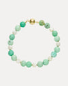 9CT CHRYSOPRASE & MOTHER OF PEARL CHERBOURG BRACELET