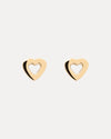 9CT AMOUR HEART STUD EARRINGS