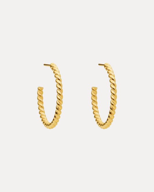 9CT DONNA HOOP EARRINGS (LG)