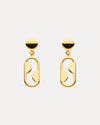 9CT YELLOW GOLD OTTO DROP STUD EARRINGS