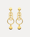 9CT YELLOW GOLD OTTO DROP STUD EARRINGS