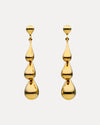 9CT YELLOW GOLD KARVAN DROP STUD EARRINGS