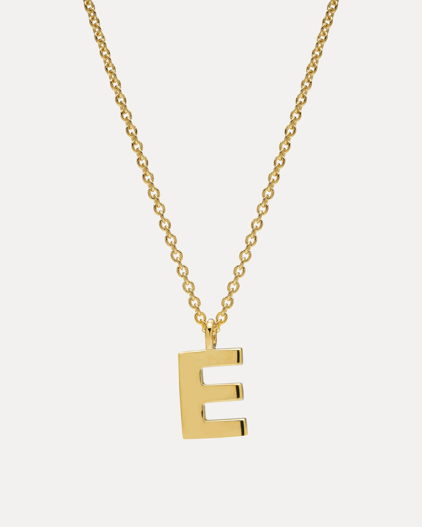 9CT 'E' AMATE PENDANT