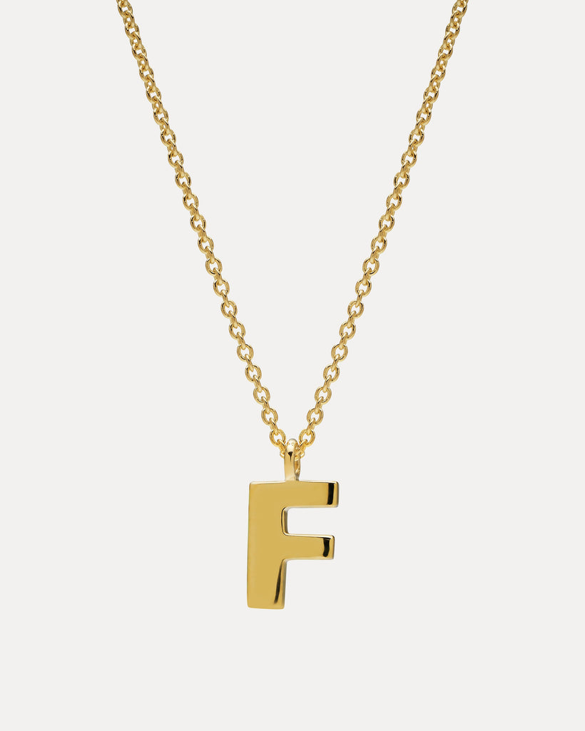 9CT 'F' AMATE PENDANT