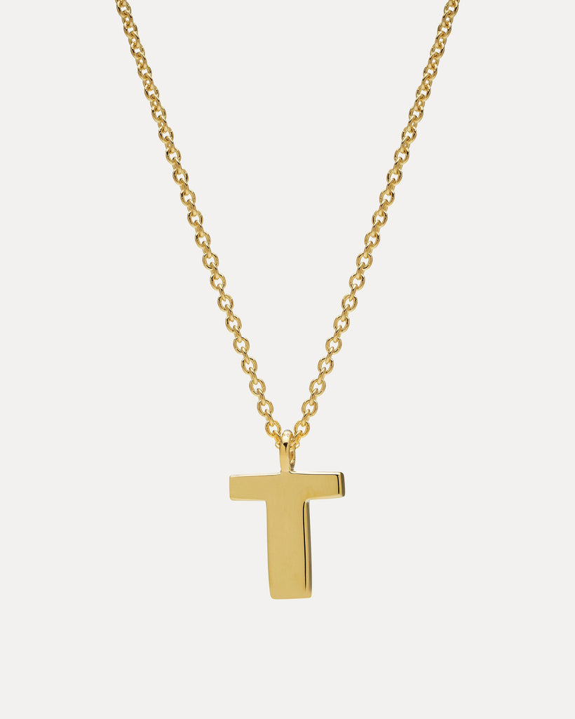 9CT 'T' AMATE PENDANT