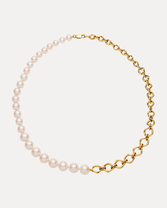 9CT PEARL & CHAIN NIRVANA NECKLACE