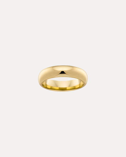 18CT YELLOW GOLD 6MM HALF ROUND WEDDER