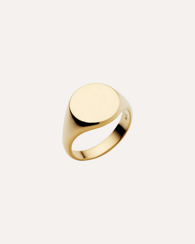 9CT YELLOW GOLD SIGNET RING