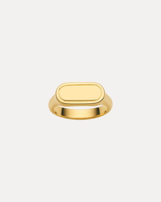 9CT YELLOW GOLD OTTO SIGNET RING