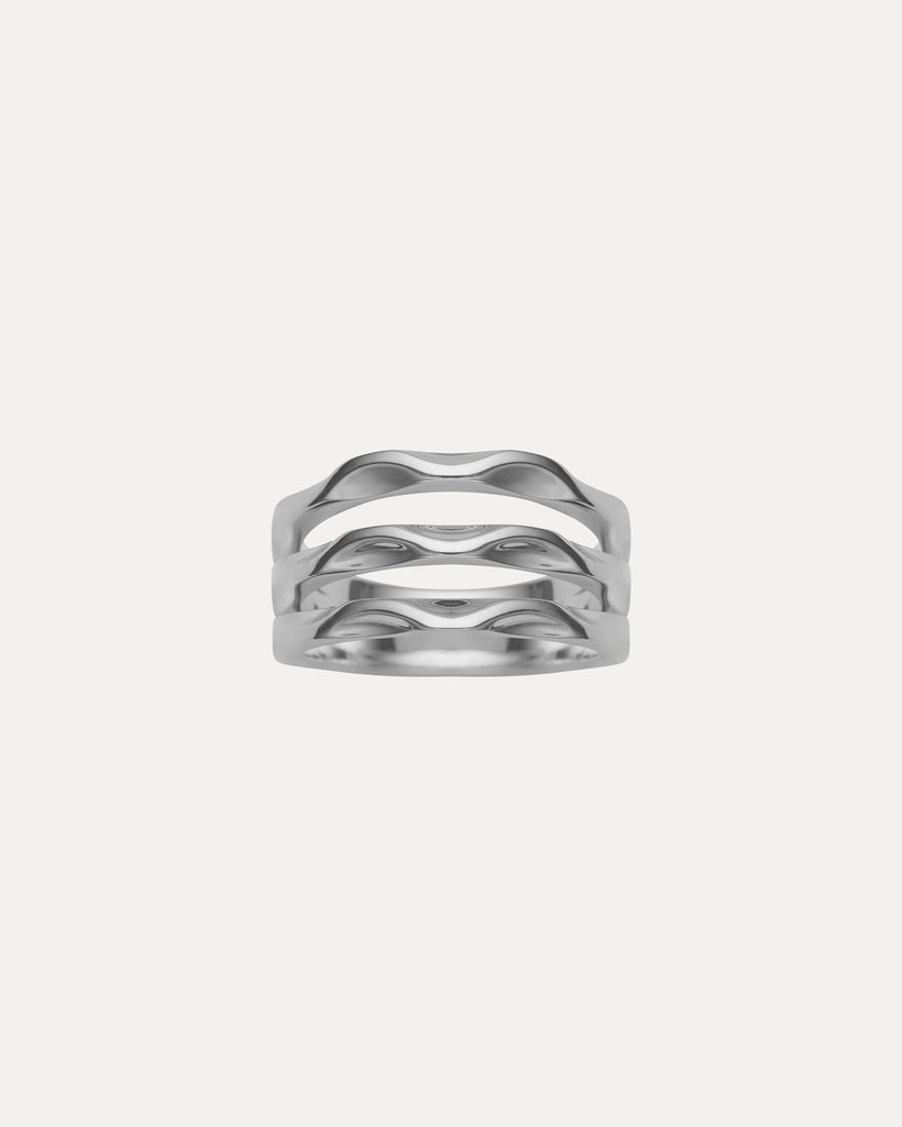 STERLING SILVER TRIPLE MOMENTUM RING