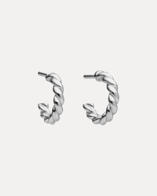 STERLING SILVER DONNA HOOP EARRINGS (SM)