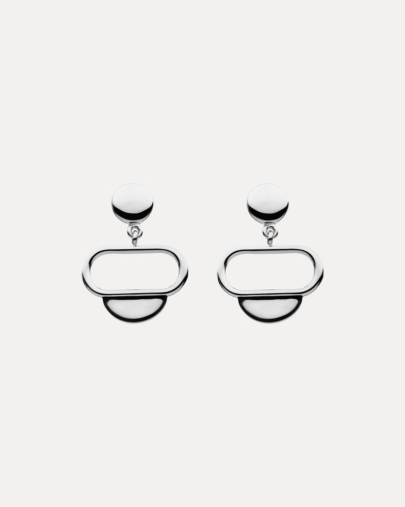 STERLING SILVER OTTO HORIZONTAL STUD EARRINGS