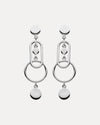 STERLING SILVER OTTO LONG DROP STUD EARRINGS