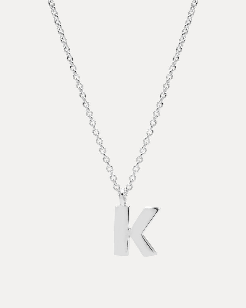 STERLING SILVER 'K' AMATE PENDANT