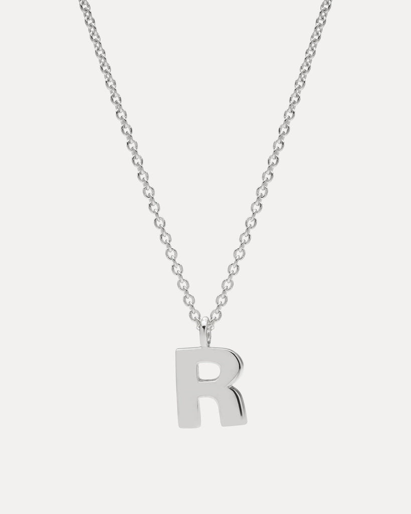 STERLING SILVER 'R' AMATE PENDANT