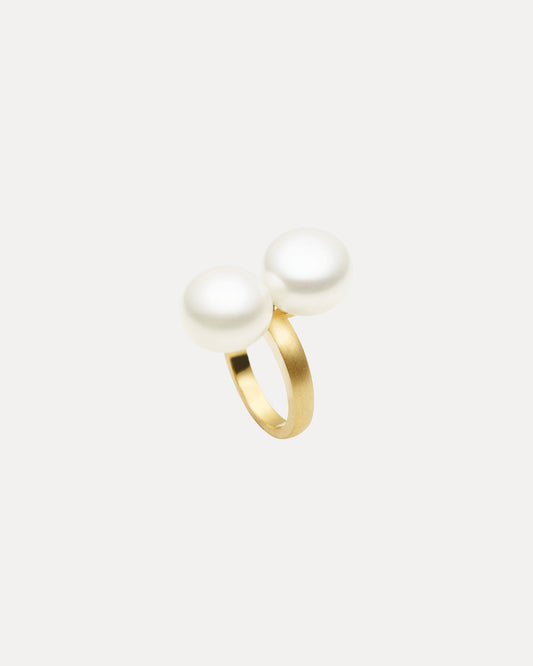 9CT DOUBLE PEARL RING