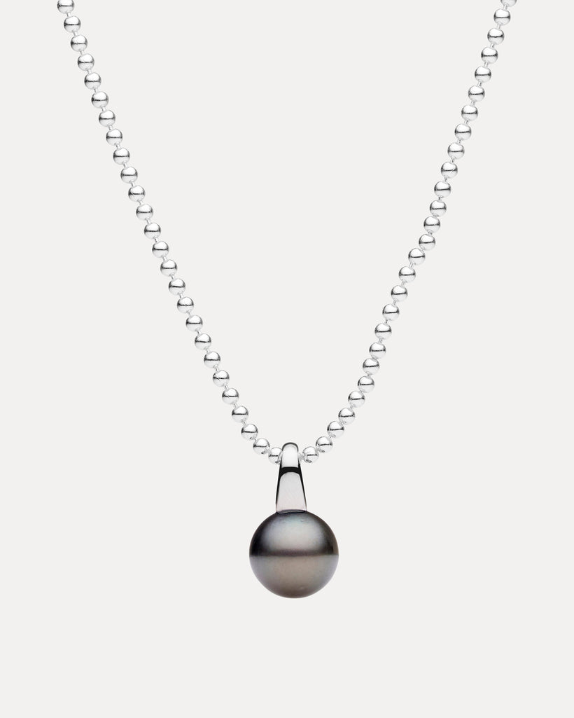 STERLING SILVER TAHITIAN PEARL BEACHBALL PENDANT