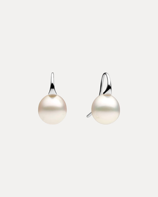 18CT WHITE GOLD SOUTH SEA PEARL HEIDI HOOK EARRINGS