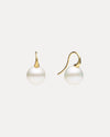 18CT YELLOW GOLD SOUTH SEA PEARL HEIDI HOOK EARRINGS