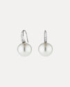 18CT SOUTH SEA PEARL & DIAMOND HEIDI HOOK EARRINGS