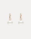 18CT ROSE GOLD SOUTH SEA PEARL & DIAMOND ORBIT EARRINGS