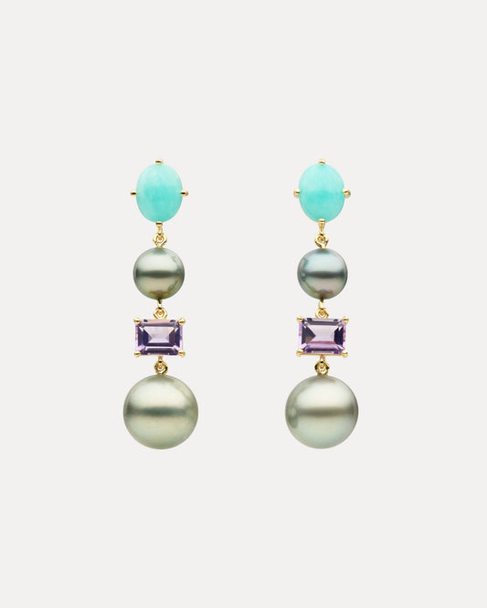 18CT TAHITIAN PEARL ELBA EARRINGS