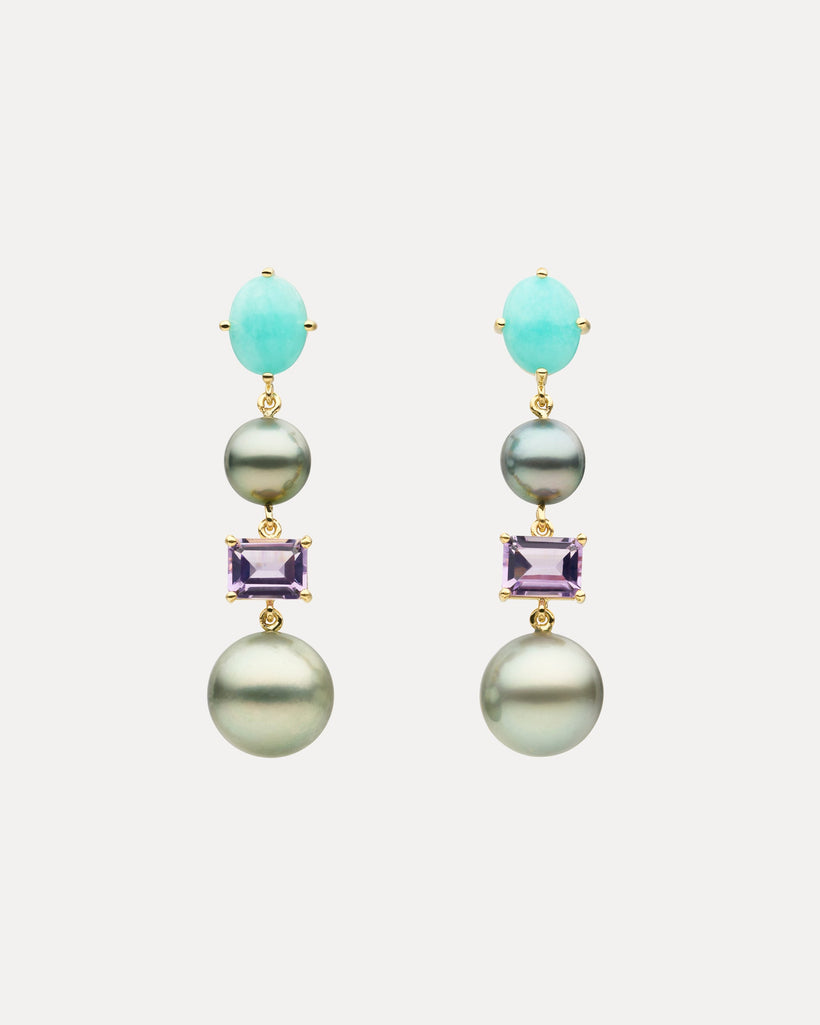 18CT TAHITIAN PEARL ELBA EARRINGS