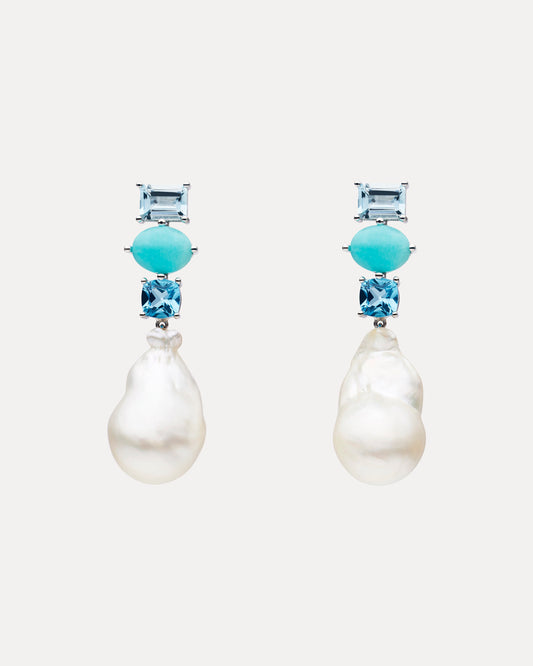 18CT SOUTH SEA PEARL TIARNIE EARRINGS