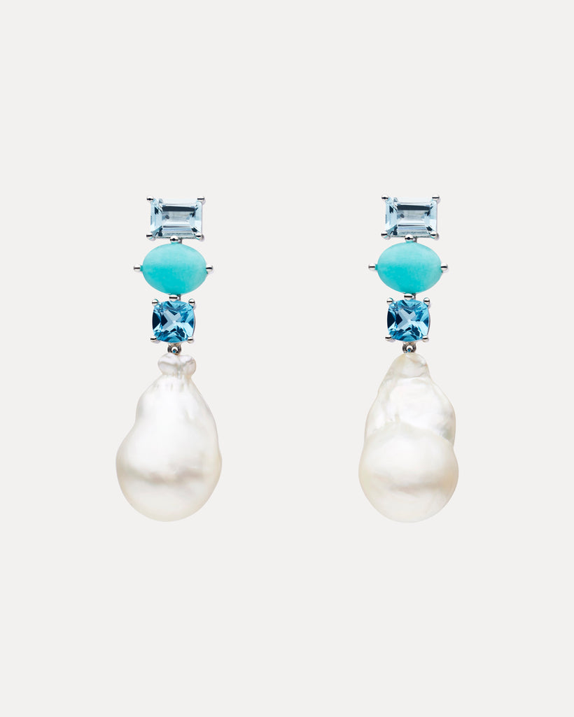 18CT SOUTH SEA PEARL TIARNIE EARRINGS