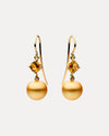 LIMITED EDITION 18CT CITRINE & GOLD SOUTH SEA PEARL SALSA EARRINGS