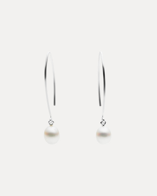 STERLING SILVER PEARL GENOVA EARRINGS