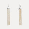 STG SILVER PEARL GATSBY (7.5CM) TASSEL EARRINGS