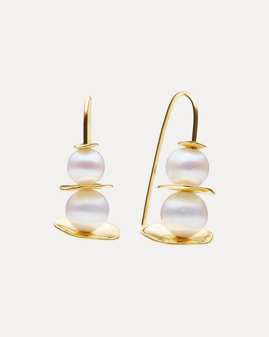 9CT 2 PEARL FRATTINA EARRINGS